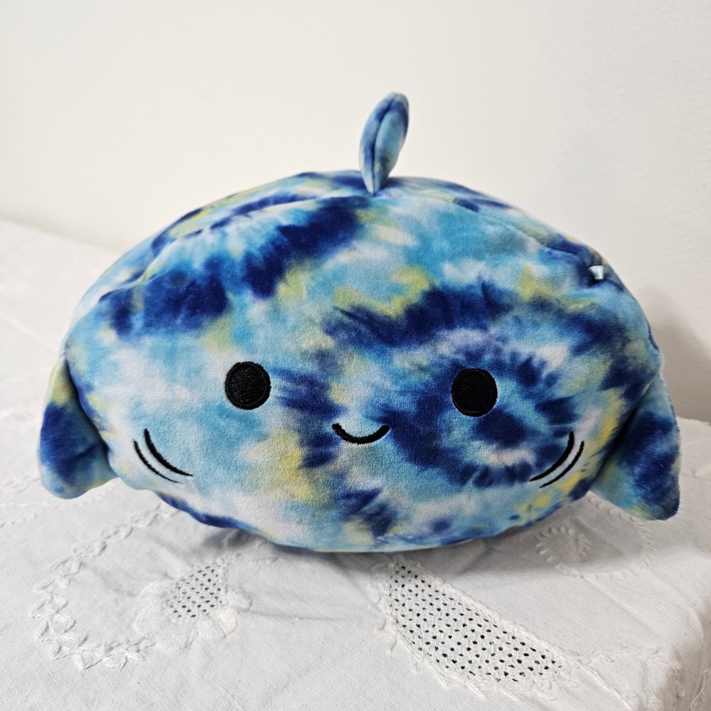 Squishmallows Stackables Luther the Shark Blue Tie Dye Plush 8 Inch Shark